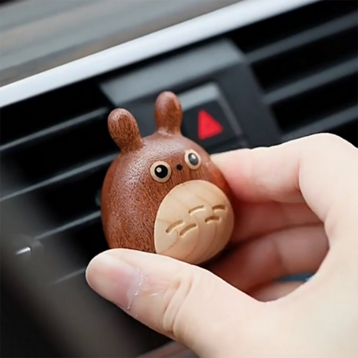 Wood Car Aromatherapy Diffuser - Totoro Design | Cute Wooden Car Air Freshener (oil not included)