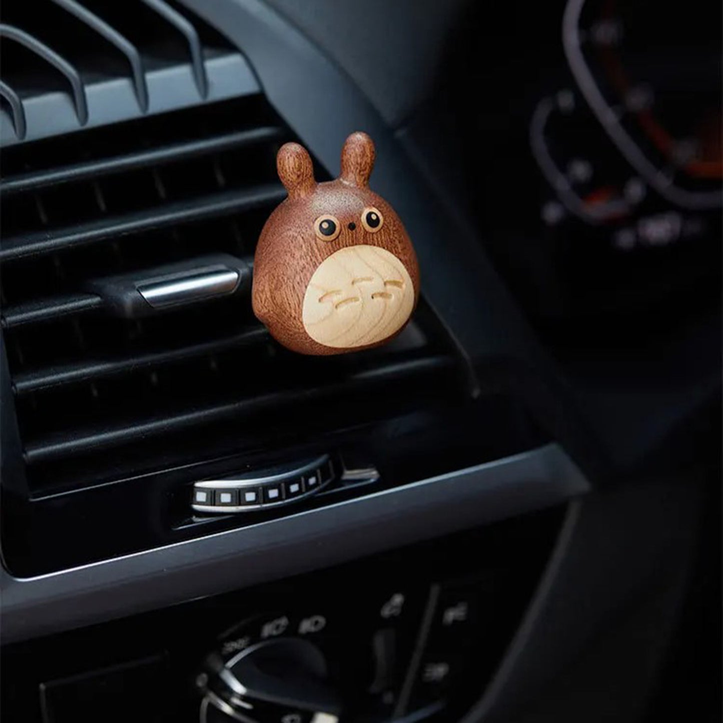 Wood Car Aromatherapy Diffuser - Totoro Design | Cute Wooden Car Air Freshener (oil not included)